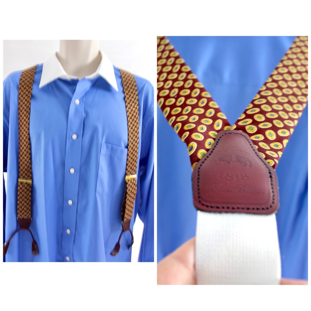 SOLDBrooks Brothers 1818 Silk Suspenders Trafalgar - Picture 1 of 7